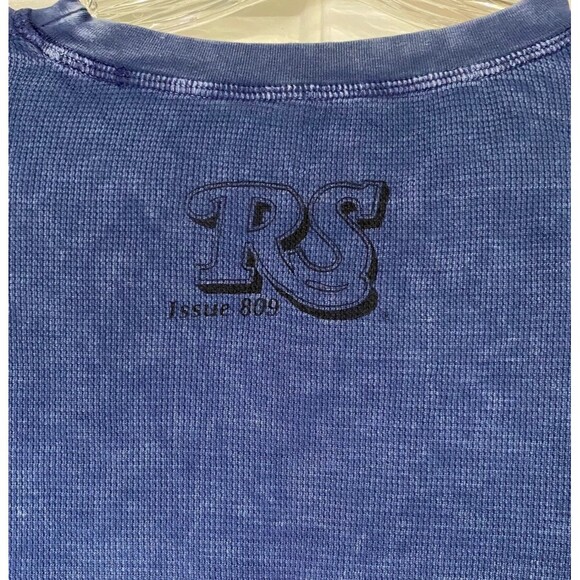 Vtg Jimi Hendrix Rolling Stone Guitar Gods Waffle Knit Long Sleeve Top S Blue - Picture 6 of 8